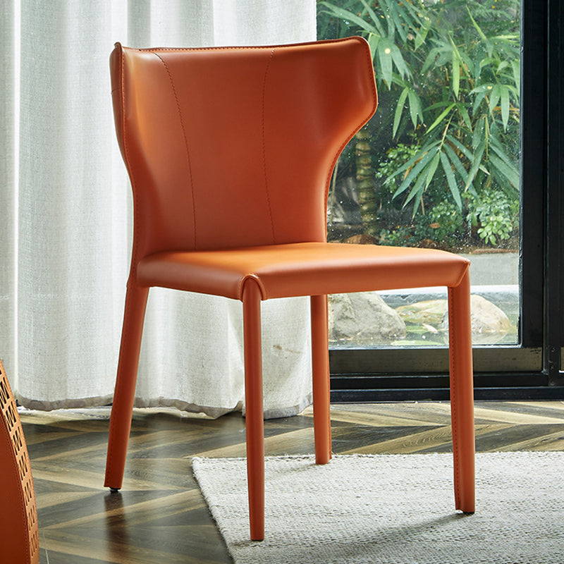 Faux Leather Side Chair Contemporary Indoor Dining Side Chair