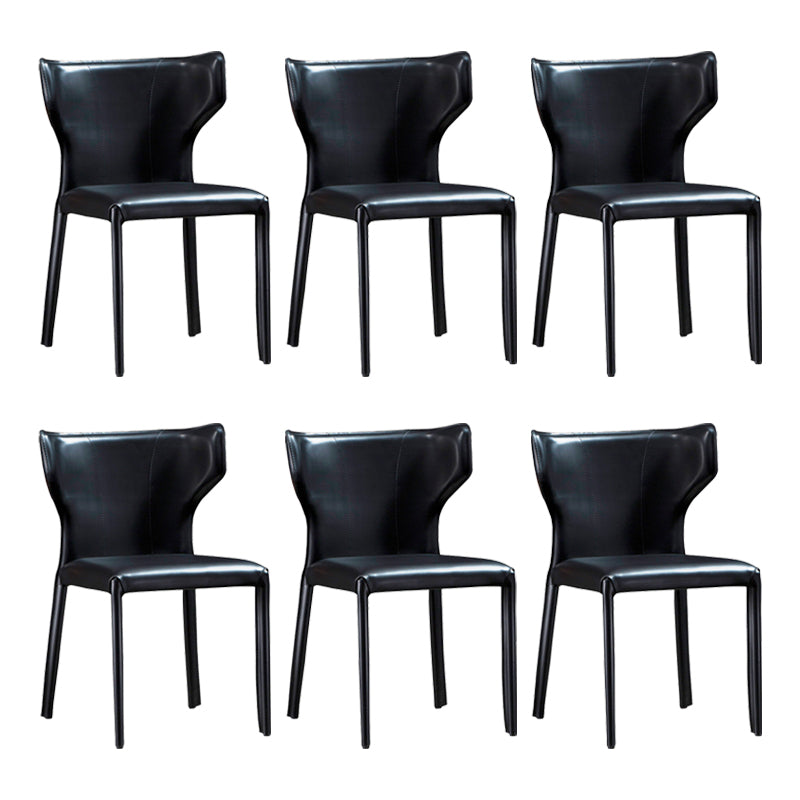 Faux Leather Side Chair Contemporary Indoor Dining Side Chair