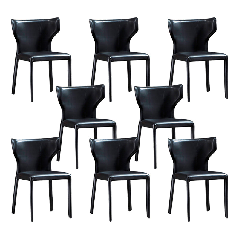 Faux Leather Side Chair Contemporary Indoor Dining Side Chair