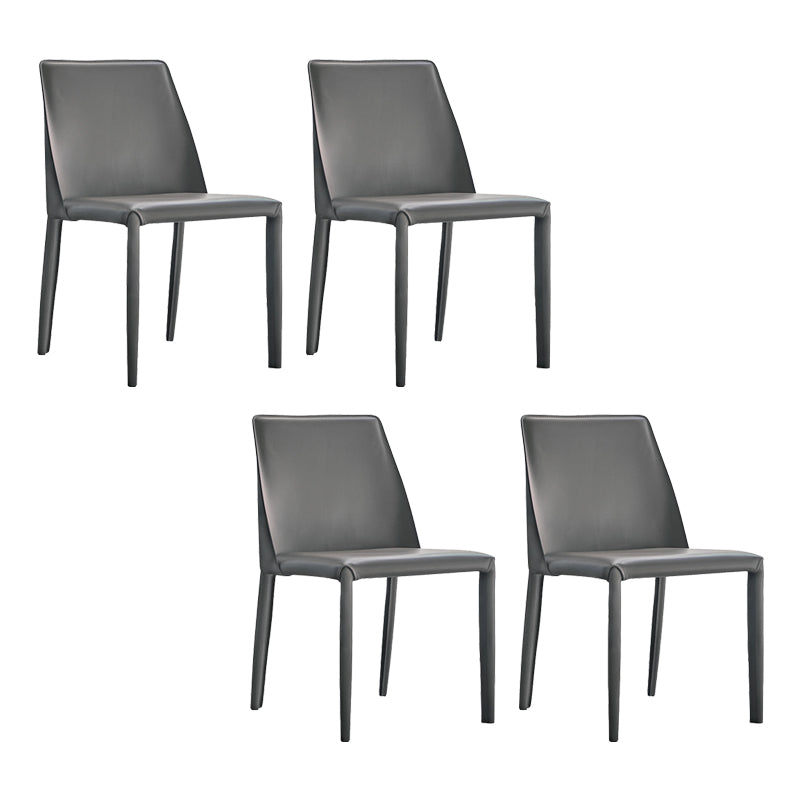 Faux Leather Side Chair Contemporary Indoor Dining Side Chair