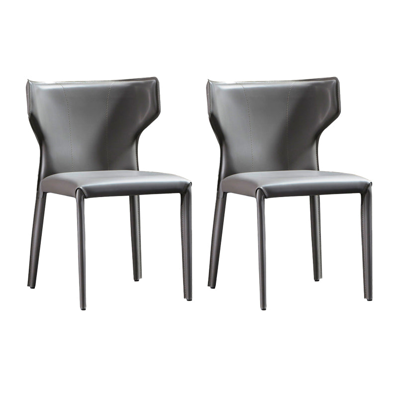 Faux Leather Side Chair Contemporary Indoor Dining Side Chair