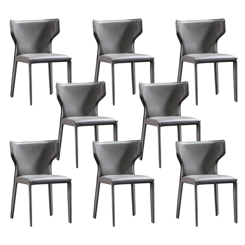 Faux Leather Side Chair Contemporary Indoor Dining Side Chair