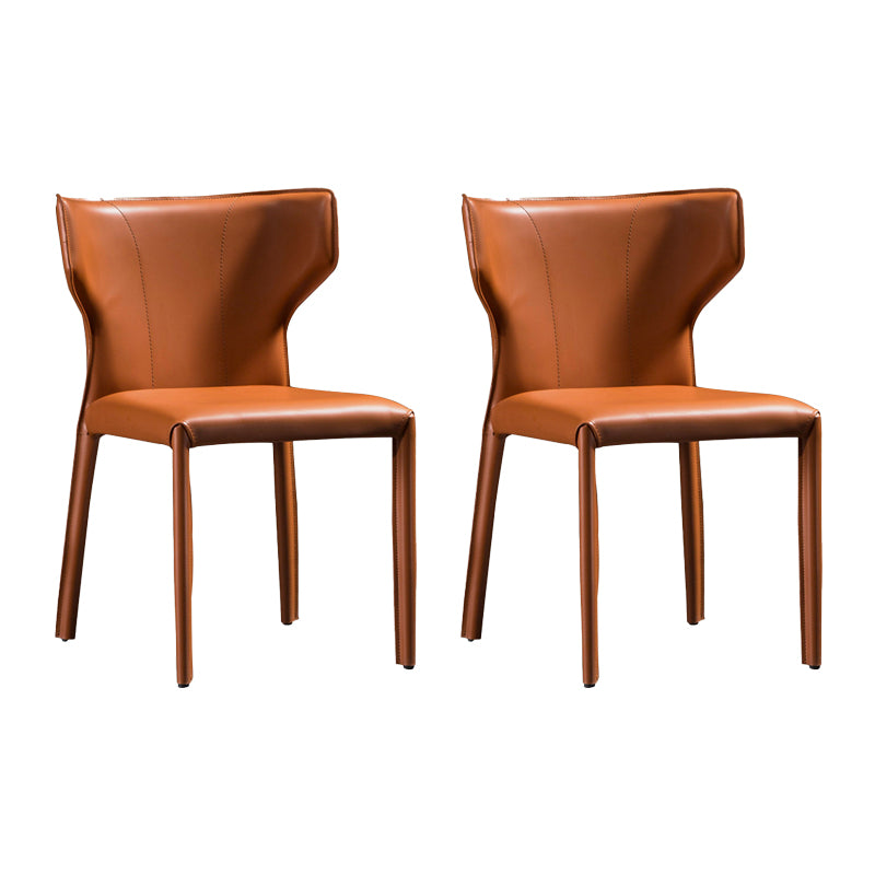 Faux Leather Side Chair Contemporary Indoor Dining Side Chair