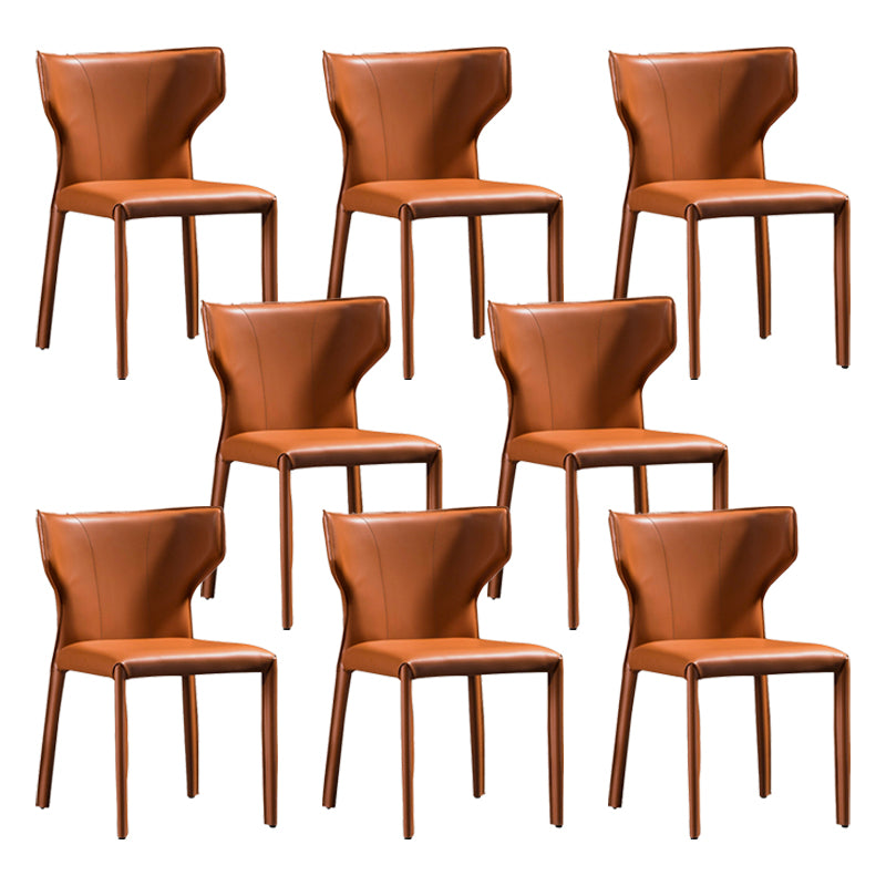 Faux Leather Side Chair Contemporary Indoor Dining Side Chair