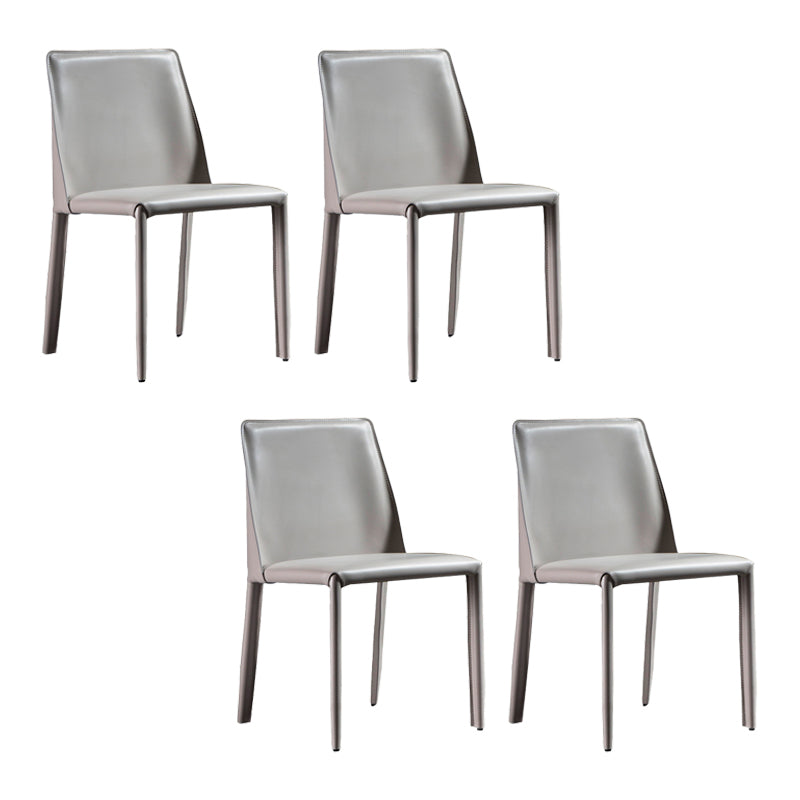 Faux Leather Side Chair Contemporary Indoor Dining Side Chair