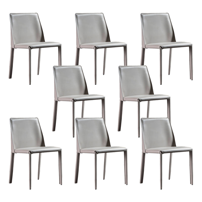 Faux Leather Side Chair Contemporary Indoor Dining Side Chair