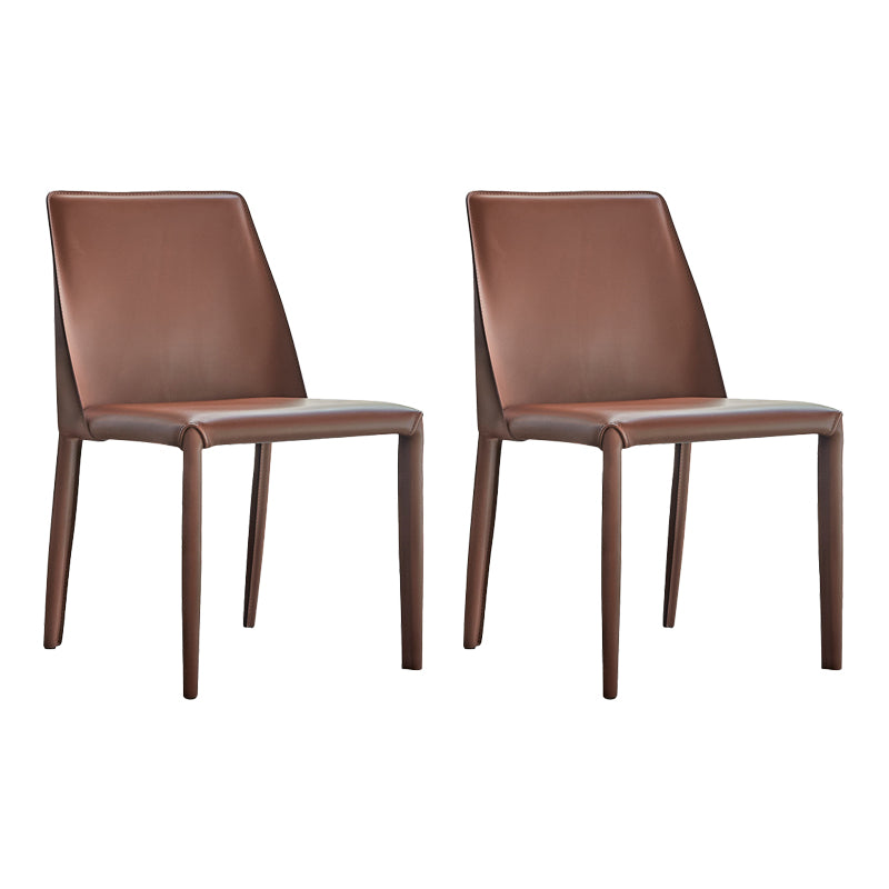 Faux Leather Side Chair Contemporary Indoor Dining Side Chair