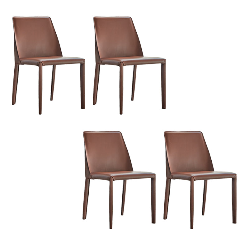 Faux Leather Side Chair Contemporary Indoor Dining Side Chair