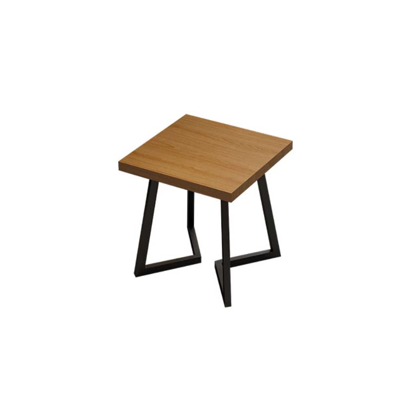 Industrial Double Pedestal Dining Table Wood Table for Cafe Bar