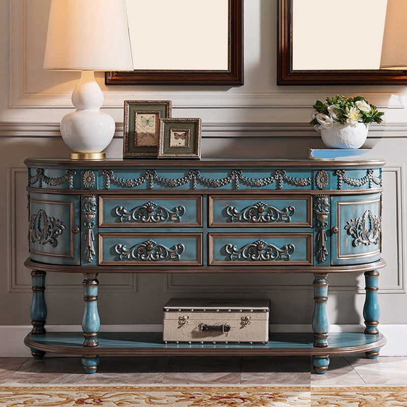 Victoria Half Moon Console Table Wood Console Sofa Table for Hall