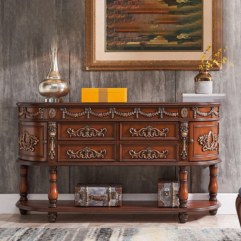 Victoria Half Moon Console Table Wood Console Sofa Table for Hall