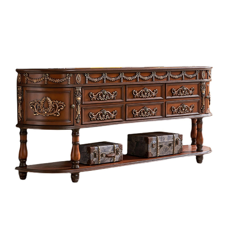 Victoria Half Moon Console Table Wood Console Sofa Table for Hall