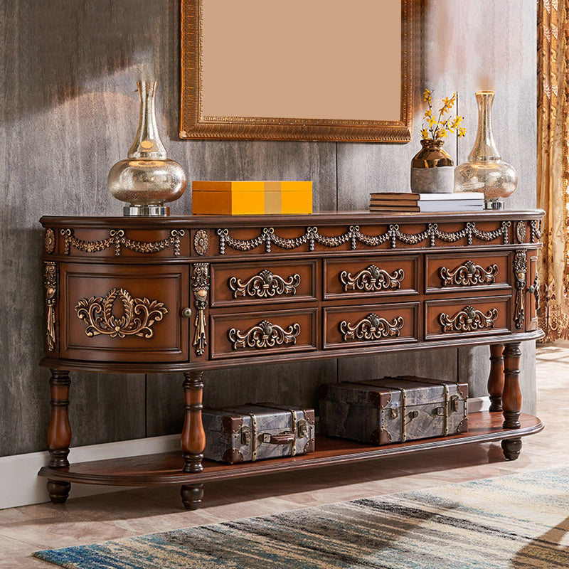 Victoria Half Moon Console Table Wood Console Sofa Table for Hall