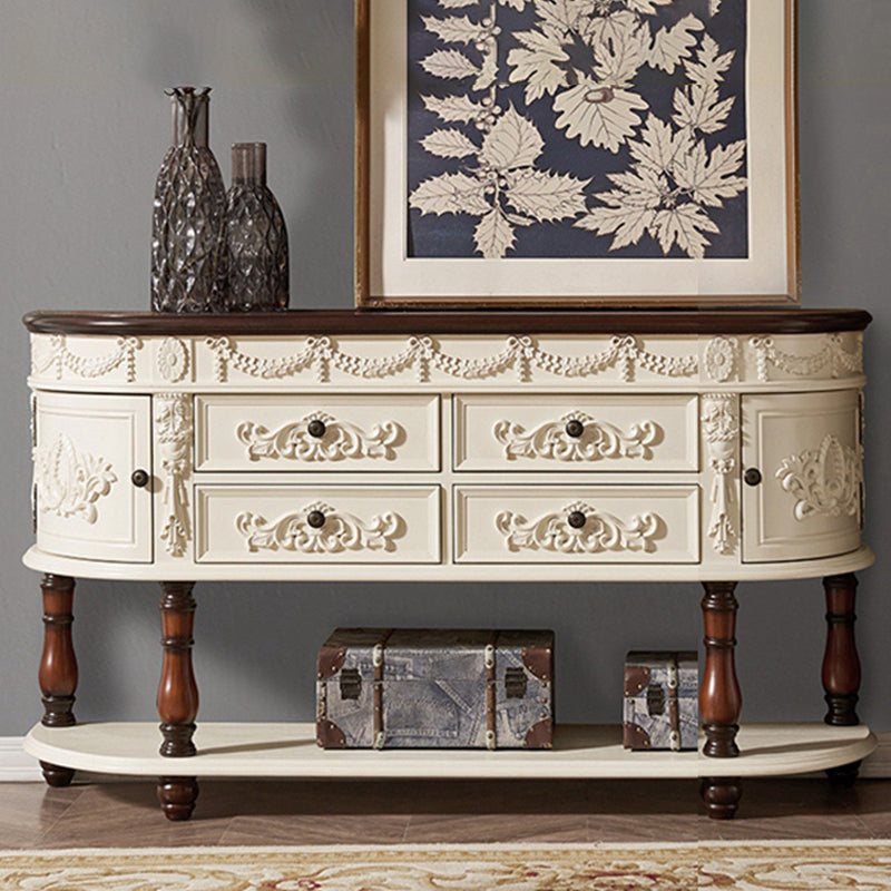 Victoria Half Moon Console Table Wood Console Sofa Table for Hall