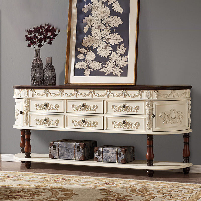 Victoria Half Moon Console Table Wood Console Sofa Table for Hall