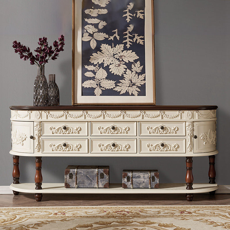 Victoria Half Moon Console Table Wood Console Sofa Table for Hall