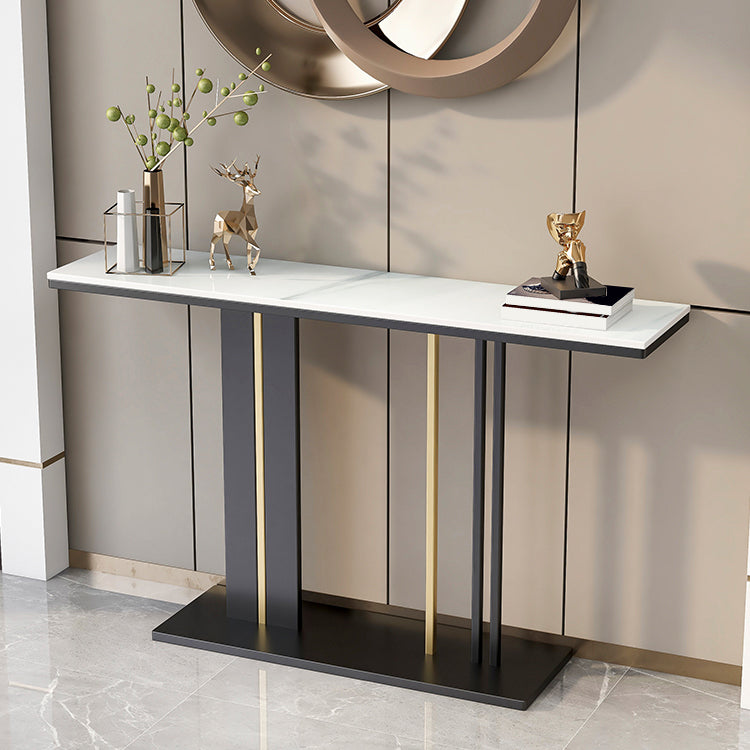 Modern 31.5" Tall Console Table Marble Rectangle Console Table