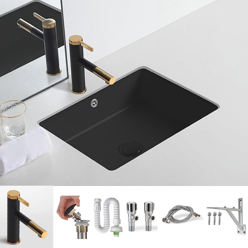 Modern Undermount Bathroom Sink Rectangular Undermount Bathroom Sink with Overflow