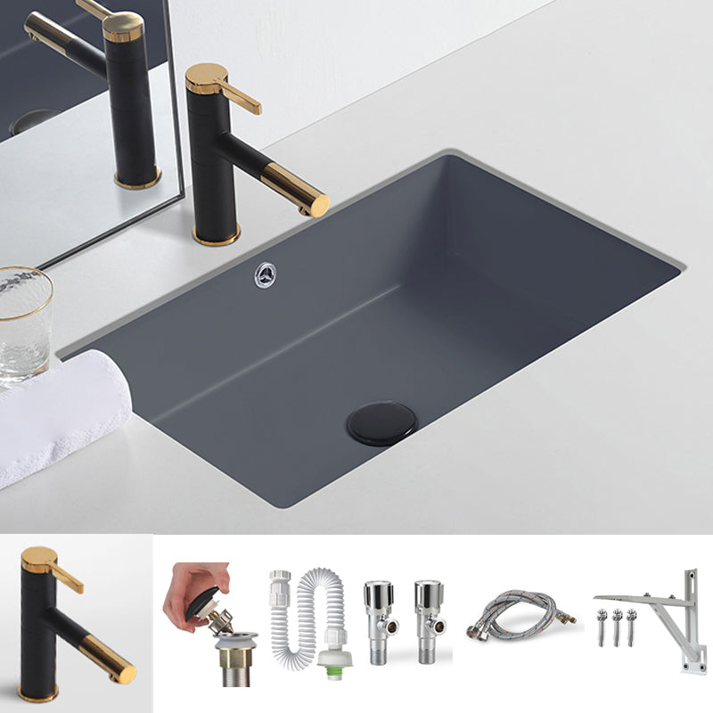 Modern Undermount Bathroom Sink Rectangular Undermount Bathroom Sink with Overflow