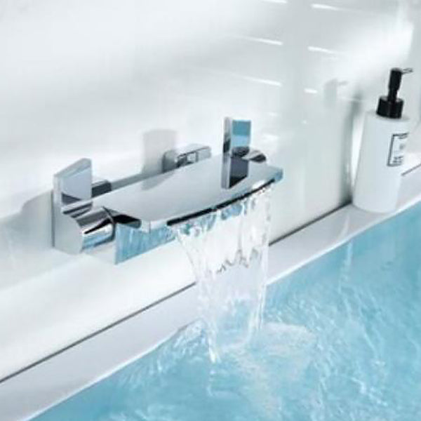 Modern Bathroom Tub Spout Wall Mounted Fixed Waterfall Faucet