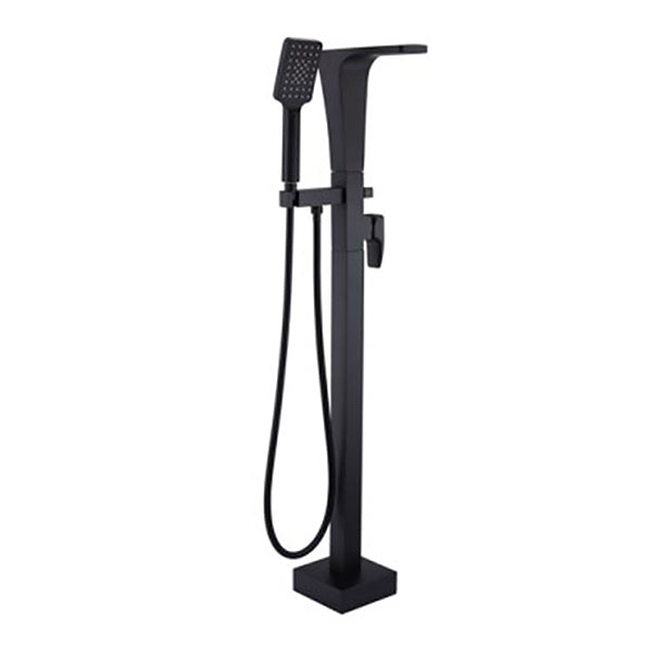 Floor Mounted Copper Bathtub Faucet Single Handle Freestanding Tub Filler Trim