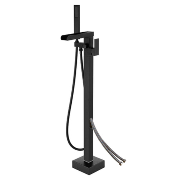 Floor Mounted Metal Freestanding Tub Filler Waterfall Freestanding Bathtub Faucet