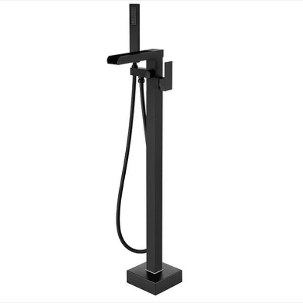 Floor Mounted Metal Freestanding Tub Filler Waterfall Freestanding Bathtub Faucet