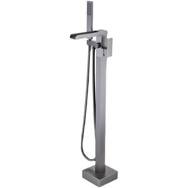 Floor Mounted Metal Freestanding Tub Filler Waterfall Freestanding Bathtub Faucet