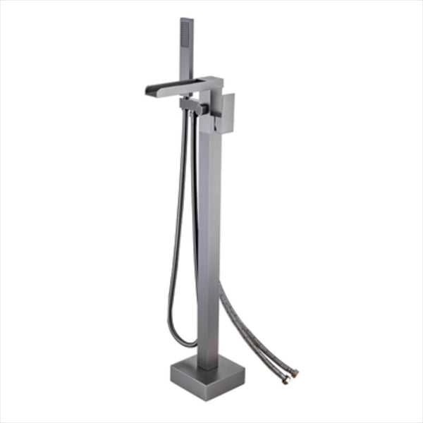 Floor Mounted Metal Freestanding Tub Filler Waterfall Freestanding Bathtub Faucet
