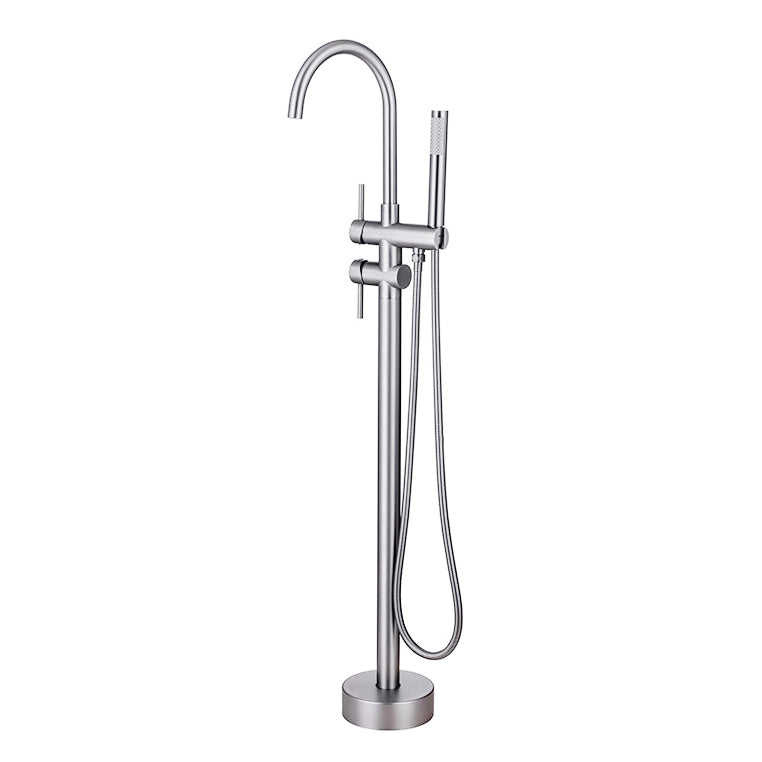 Floor Mounted Copper Freestanding Tub Filler Freestanding Rotatable Tub Filler Trim
