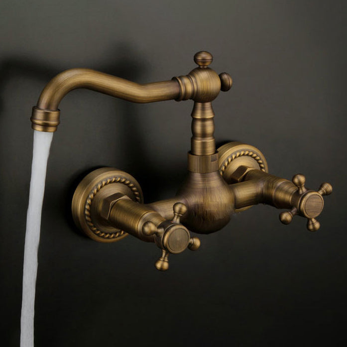 Traditional Wall Mounted Copper Claw Foot Tub Faucet Trim Low Arc Claw Foot Tub Faucet