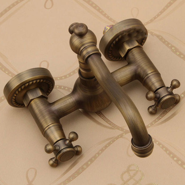Traditional Wall Mounted Copper Claw Foot Tub Faucet Trim Low Arc Claw Foot Tub Faucet