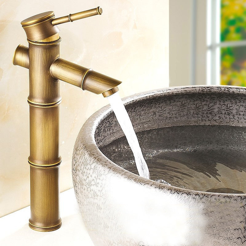 One Hole Faucet Country Vessel Sink Bathroom Faucet with Single Lever Handle