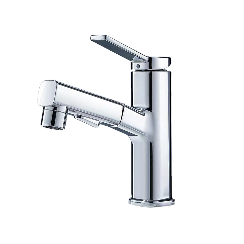 Vessel Sink Faucet Modern Pull-out Bathroom Faucet with One Lever Handle