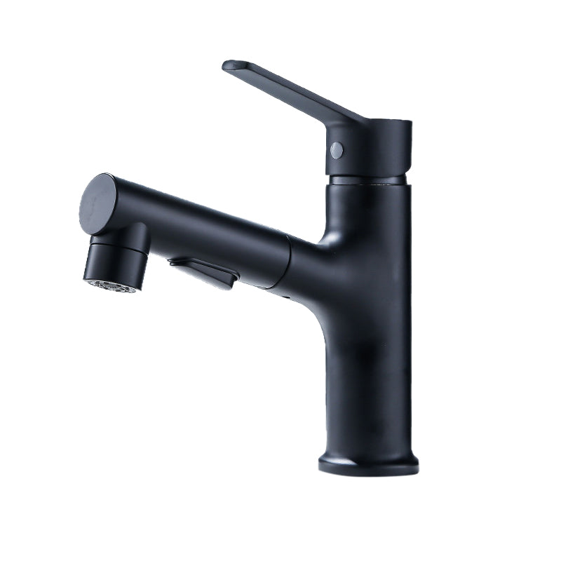 Vessel Sink Faucet Modern Pull-out Bathroom Faucet with One Lever Handle