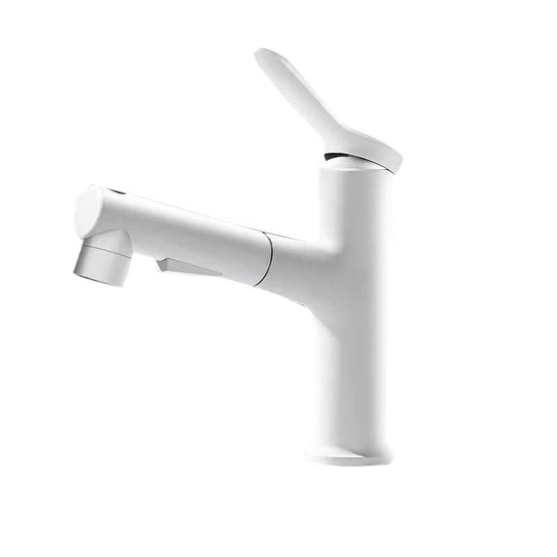 Vessel Sink Faucet Modern Pull-out Bathroom Faucet with One Lever Handle