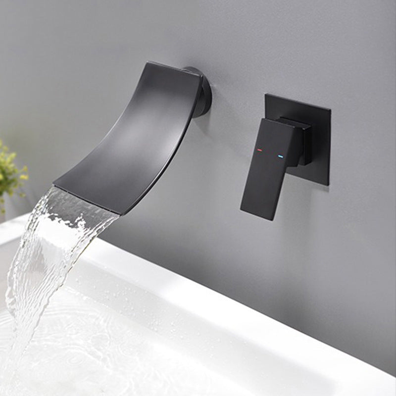 Wall Mounted Faucet Glam Style Bathroom Faucet with One Lever Handle