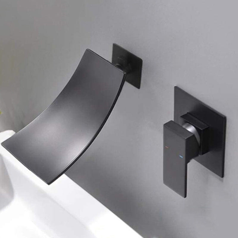 Wall Mounted Faucet Glam Style Bathroom Faucet with One Lever Handle