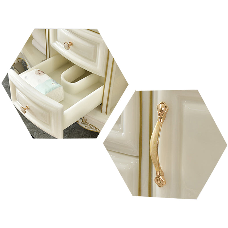 Luxury Bathroom Vanity Set Single Sink Drawers 2 Doors Bathroom Vanity with Mirror