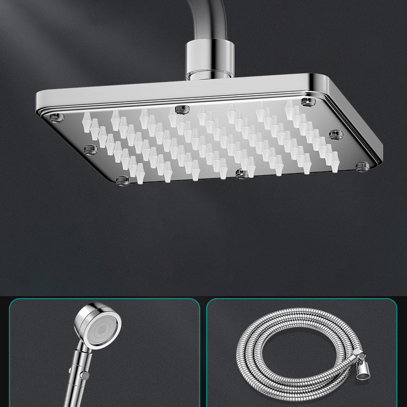 Contemporary Shower Head Combo Polished Stainless Steel Ceiling Mounted Shower Head