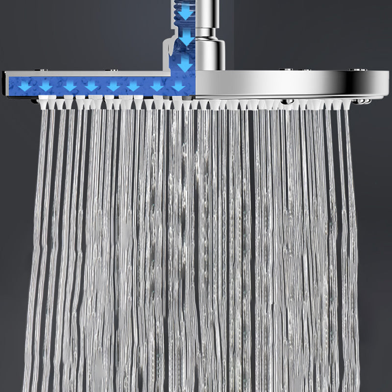 Contemporary Shower Head Combo Polished Stainless Steel Ceiling Mounted Shower Head