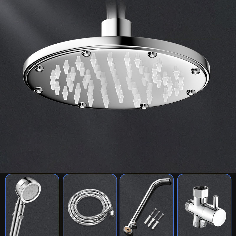 Contemporary Shower Head Combo Polished Stainless Steel Ceiling Mounted Shower Head