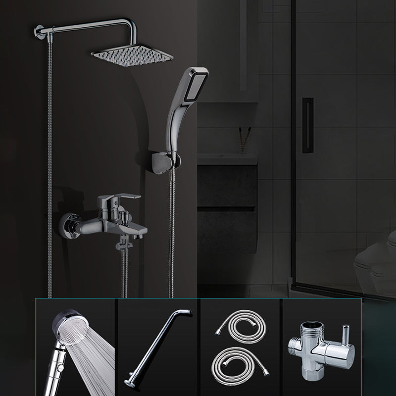 Contemporary Shower Head Combo Polished Stainless Steel Ceiling Mounted Shower Head