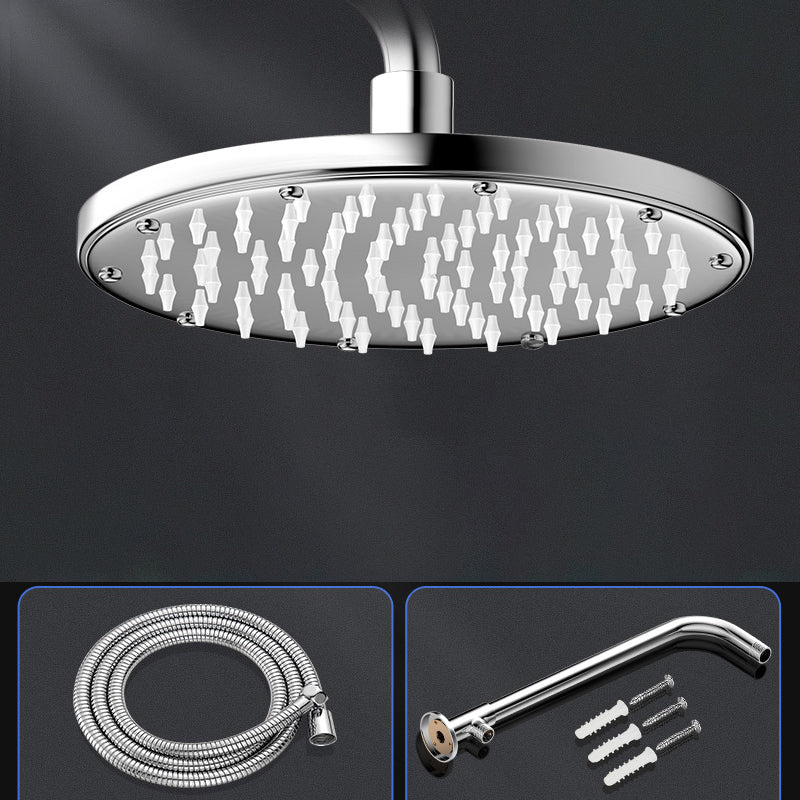 Contemporary Shower Head Combo Polished Stainless Steel Ceiling Mounted Shower Head