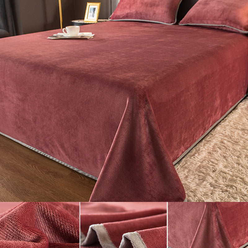 Non-Pilling Sheet Breathable Fade Resistant Flannel Bed Sheet Set