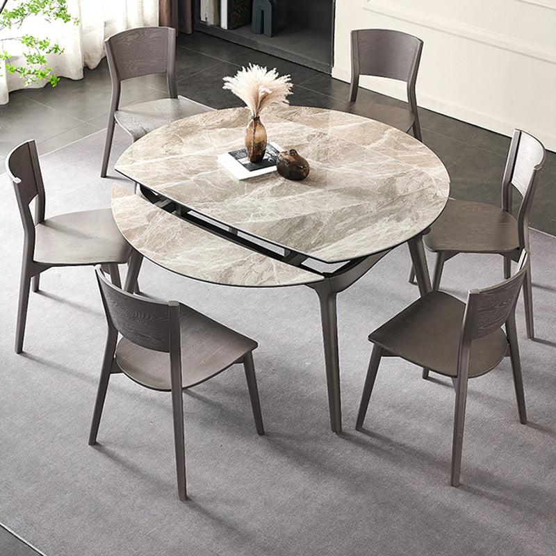 Solid Wood Contemporary Dining Chair Kitchen Armless Open Back Chair