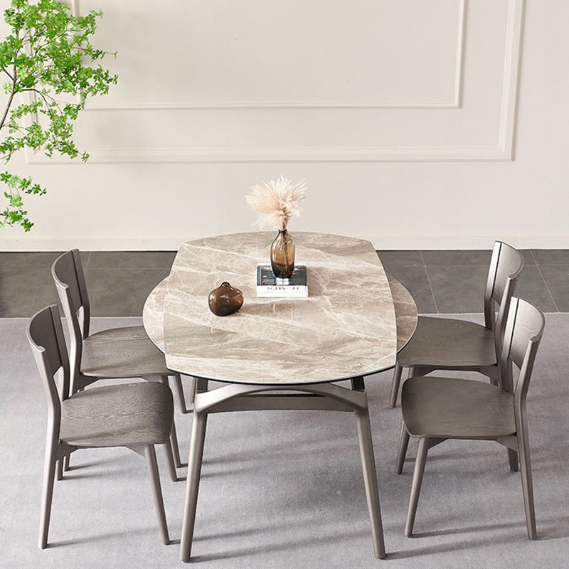 Solid Wood Contemporary Dining Chair Kitchen Armless Open Back Chair