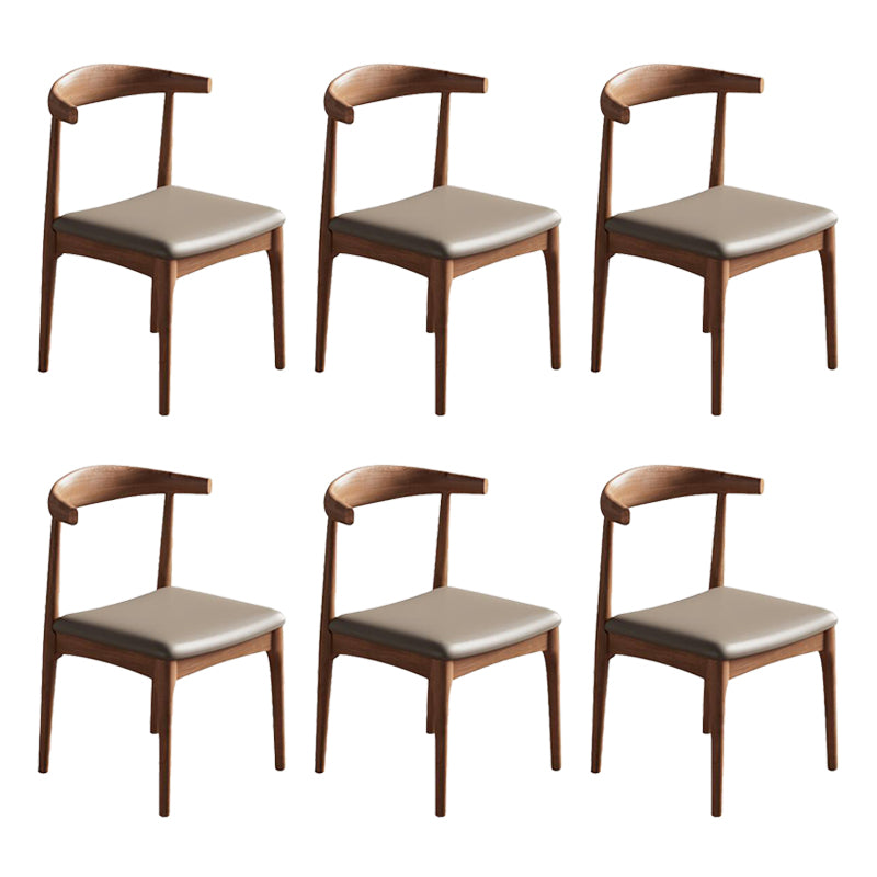 Contemporary Kitchen Dining Chair Solid Wood Side Chair in Walnut