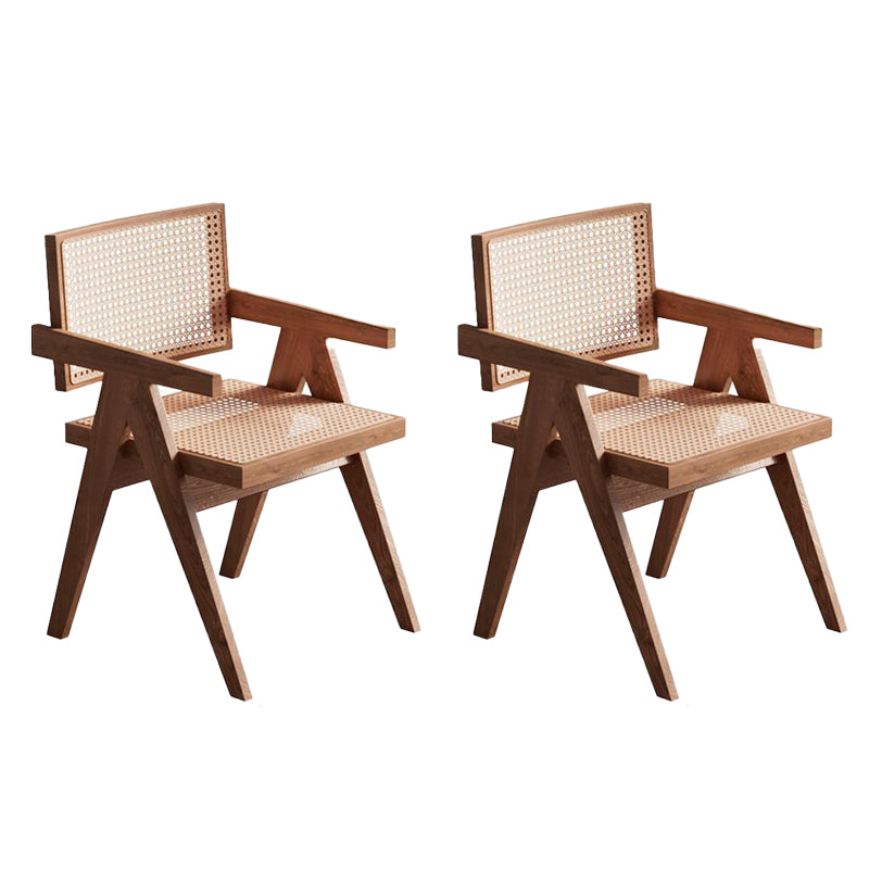 Contemporary Kitchen Dining Chair Solid Wood Side Chair in Walnut