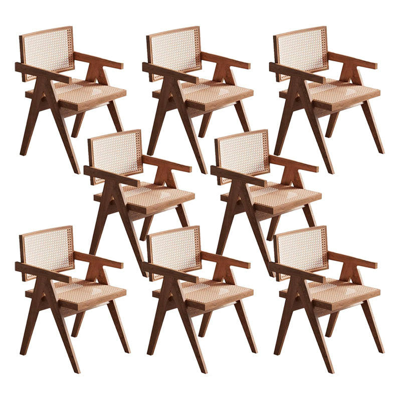 Contemporary Kitchen Dining Chair Solid Wood Side Chair in Walnut